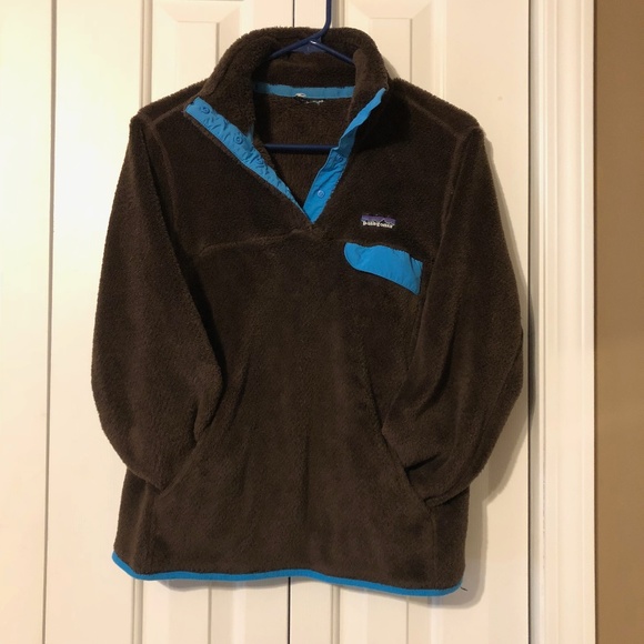 Patagonia Tops - Patagonia Re tool snap pullover Brown and Blue Med